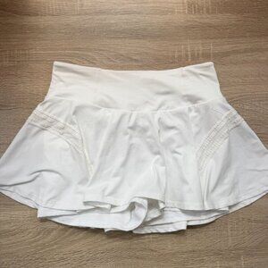 New Free People Movement Pleats Thank You Mini Skort Tennis White Large